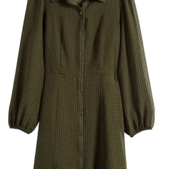 Caslon Forest Green Button-Down Midi Dress - Picture 2 of 3